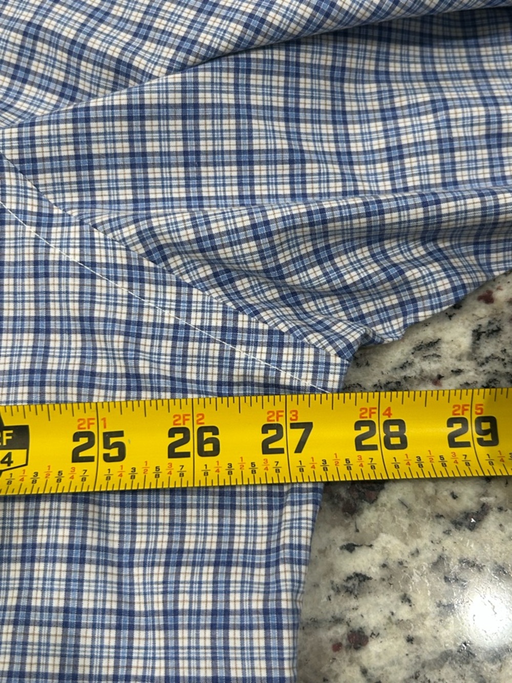 Ralph Lauren Easy Care Men’s Stretch Blue Plaid Button Down Shirt XXL Casual - Picture 9 of 9